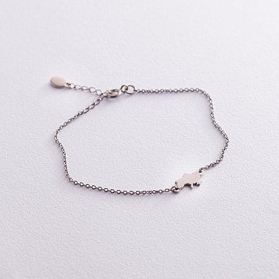 Срібний браслет "Карта України" 2092 №2