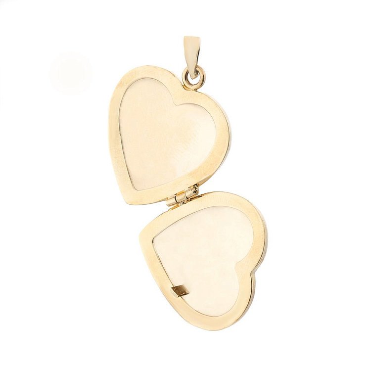 Золотий кулон "Сердечко" для фотографії п02402 від ювелірного магазину Онікс - 1