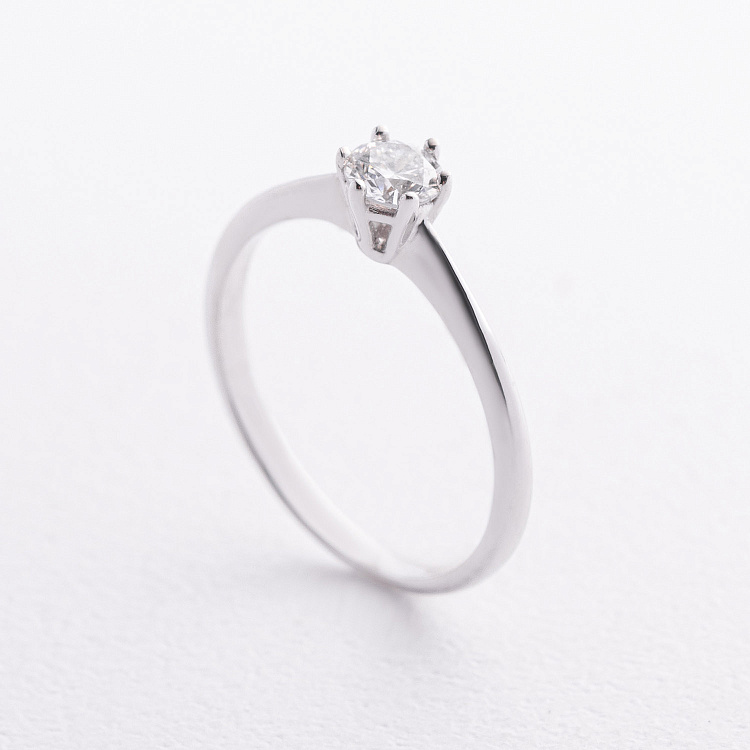 Заручальна золота каблучка з діамантом кб0694м від ювелірного магазину Онікс