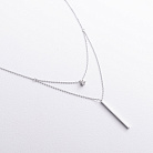 Двойное золотое колье "Хлоя" с фианитом кол02052 от ювелирного магазина Оникс - 1