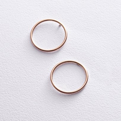 Золотые серьги "Круговорот" (2.0 см) с07789 №5