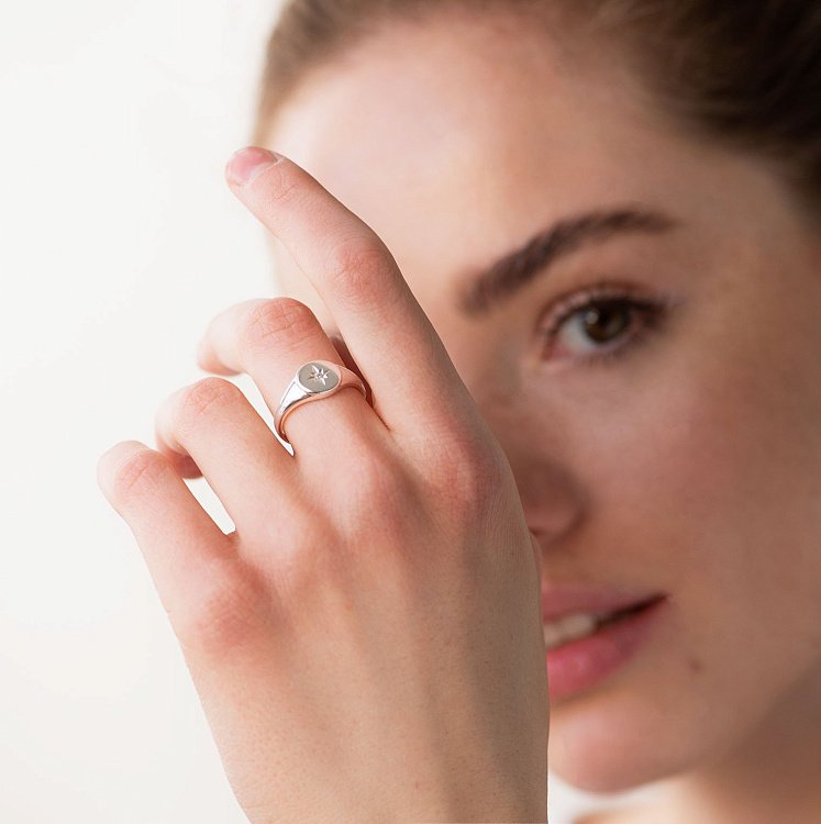 Срібна каблучка "Полярна зірка" 112291 від ювелірного магазину Онікс - 2