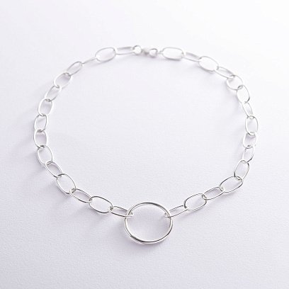 Колье "Круговорот" в серебре 181047 №10