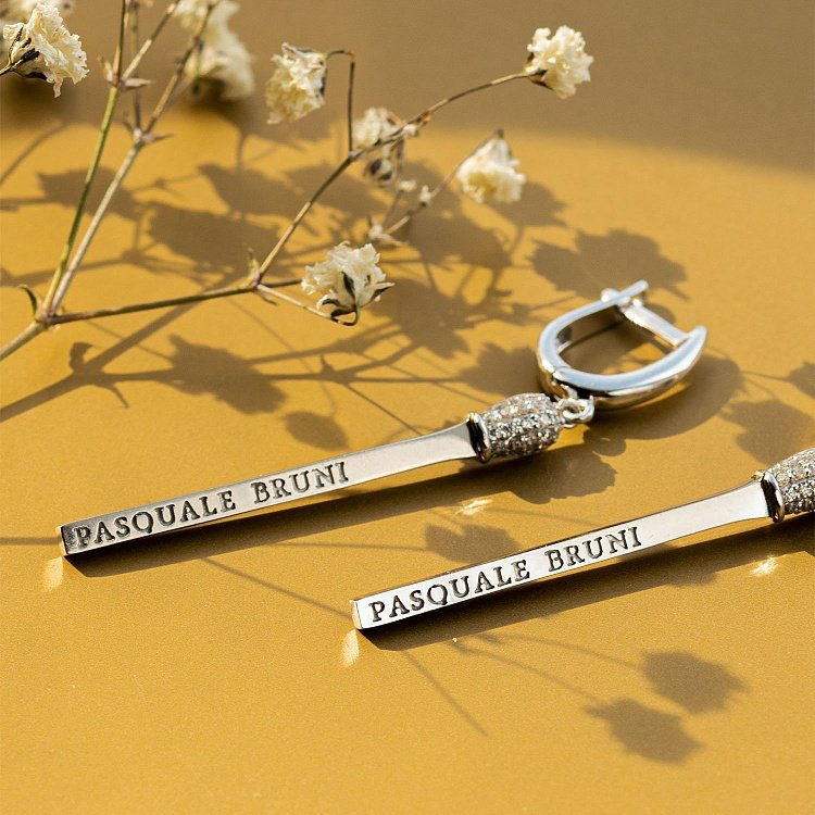 Золоті сережки "Сірники" (фіаніт) с06280 від ювелірного магазину Онікс - 3