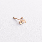 Одиночна золота сережка для хеліксу (діаманти) сб0685ca от ювелирного магазина Оникс - 1