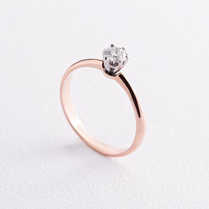 Помолвочное золотое кольцо с бриллиантом 220552421