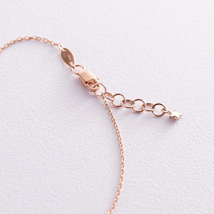 Золотой браслет на ногу "Звезды" б04584 от ювелирного магазина Оникс - 4