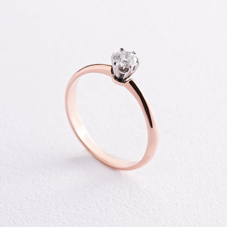 Помолвочное золотое кольцо с бриллиантом 220552421 от ювелирного магазина Оникс