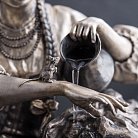 Серебряная фигура-фонтан ручной работы "Барышня с кувшином" сер00100 от ювелирного магазина Оникс - 1