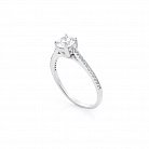 Заручальний срібний перстень (фіаніти) 111264 от ювелирного магазина Оникс