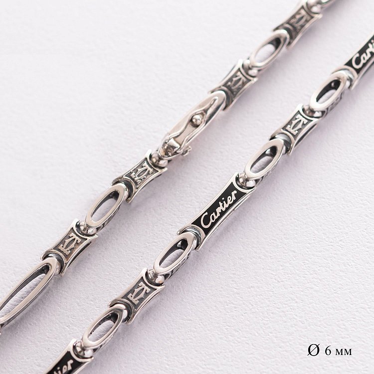 Чоловічий срібний ланцюжок Ц0001/1ч від ювелірного магазину Онікс