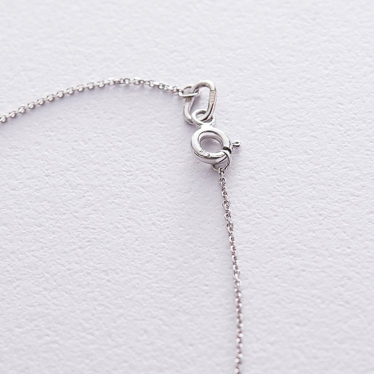 Золотое колье с синт. сапфиром кол01545 от ювелирного магазина Оникс - 1