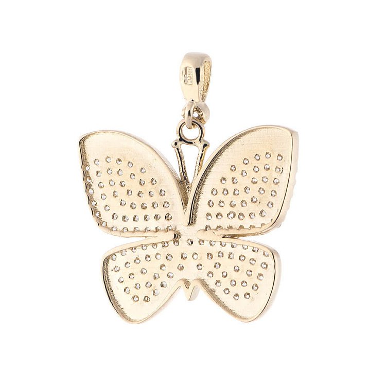 Золота підвіска "Метелик з фіанітами" п02841 від ювелірного магазину Онікс - 1