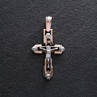Православный крест "Распятие. Спаси и Сохрани" (эмаль, фианиты) 270070Е от ювелирного магазина Оникс - 2
