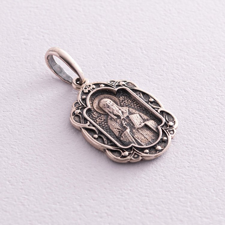 Серебряная православная подвеска 131703 от ювелирного магазина Оникс