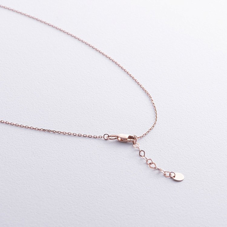 Кольє з пластиною для гравіювання (червоне золото) кол01368 від ювелірного магазину Онікс - 4