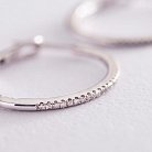 Золотые серьги - кольца с бриллиантами с240 от ювелирного магазина Оникс - 2