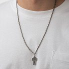 Срібний православний хрест з чорнінням 13365 от ювелирного магазина Оникс - 1