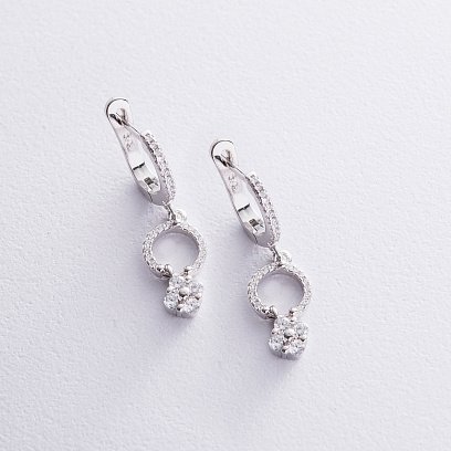 Сережки "Конюшина" в сріблі 122603 №3