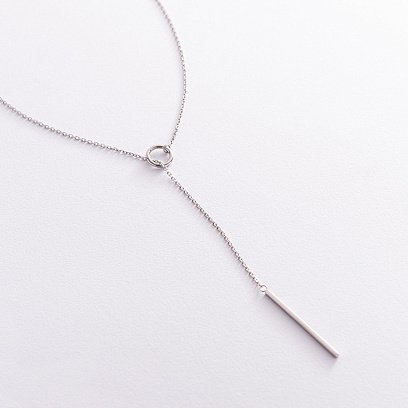 Срібне кольє - краватка "Муза" 181193 №5