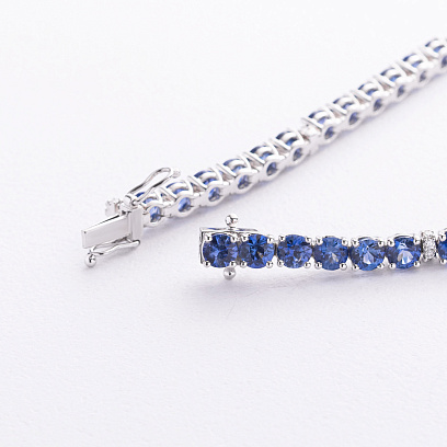 Золотий браслет з сапфірами і діамантами бб0062nl №3