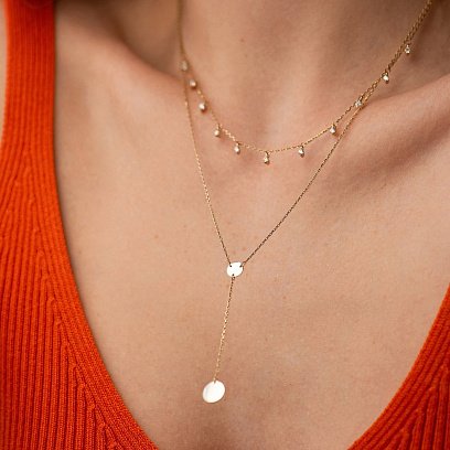 Золоте кольє Дуальність кол01407 №3