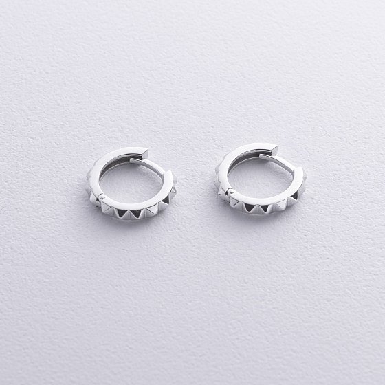 Серьги - кольца "Mona" в серебре 7183 №3