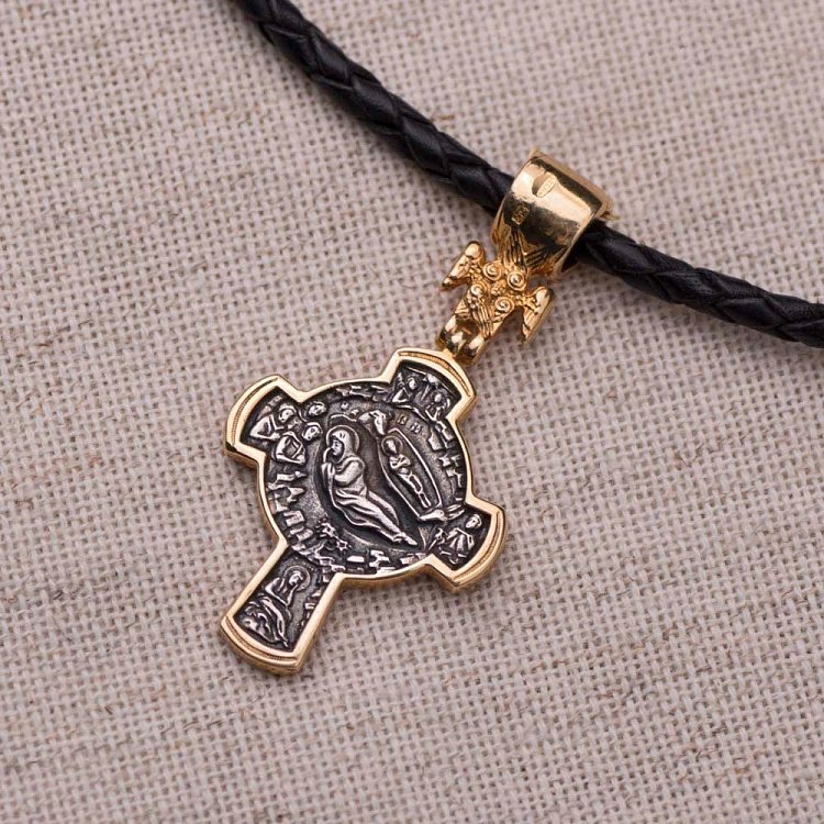 Православний хрест "Розп'яття. Різдво Христове" 131769 від ювелірного магазину Онікс - 1