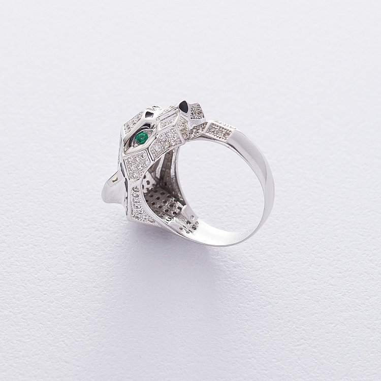 Золотое кольцо "Тигр" к06365 от ювелирного магазина Оникс - 3