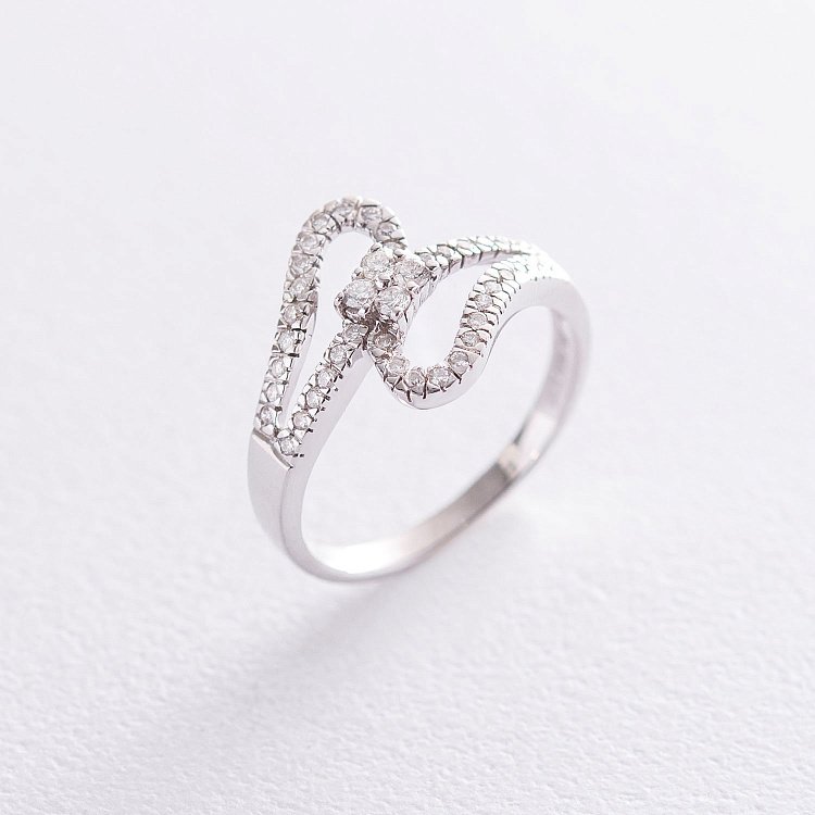 Золота каблучка з діамантами км0187 від ювелірного магазину Онікс