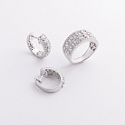 Золотые серьги - кольца с бриллиантами сб0581cha от ювелирного магазина Оникс - 2