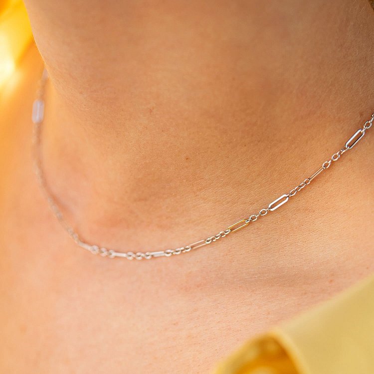 Кольє - ланцюжок у білому золоті кол02387 від ювелірного магазину Онікс - 8