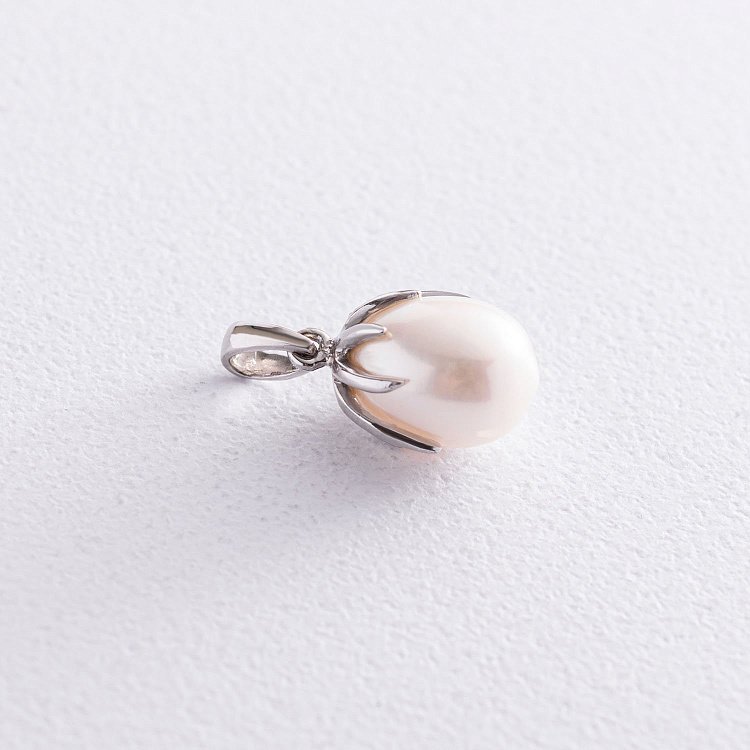 Золотой кулон с жемчужиной п03524 от ювелирного магазина Оникс