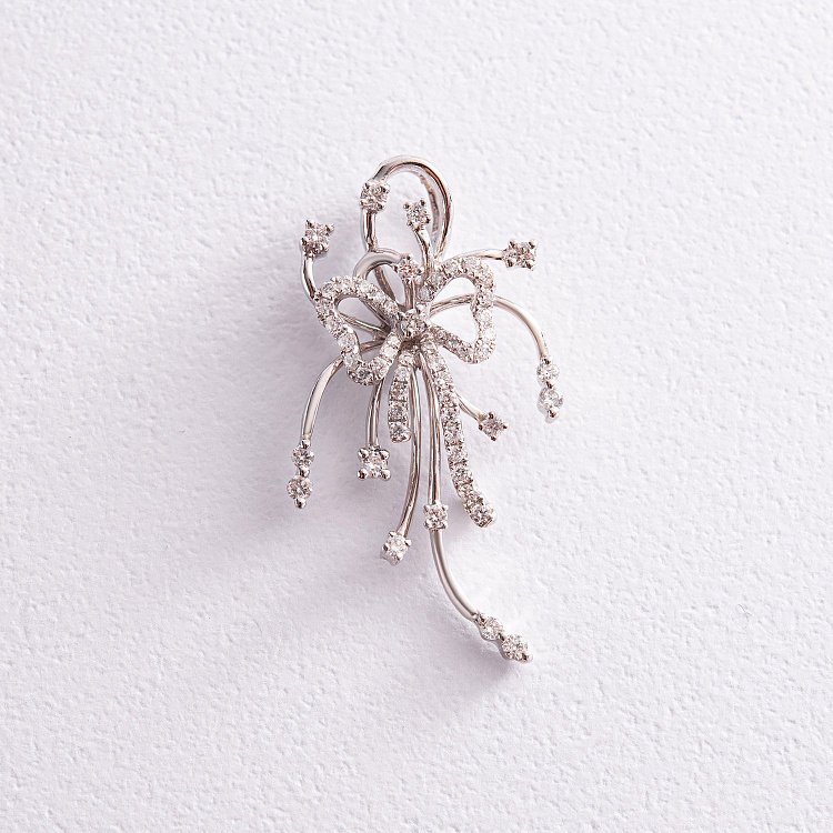 Золотая подвеска "Бантик" с бриллиантами пкит310 от ювелирного магазина Оникс - 4