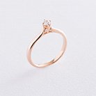 Золотое помолвочное кольцо (куб. цирконий Swarovski) к06268 от ювелирного магазина Оникс