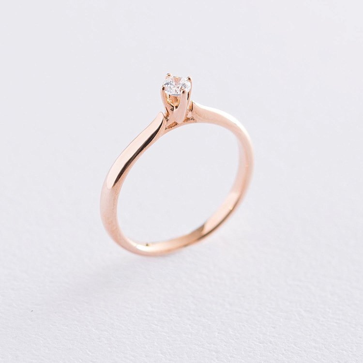 Золотое помолвочное кольцо (куб. цирконий Swarovski) к06268 от ювелирного магазина Оникс