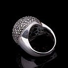 Срібний перстень з фіанітами 11439 от ювелирного магазина Оникс - 2