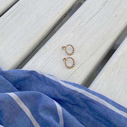 Сережки - пусети "Легкість" в червоному золоті с06921 №5