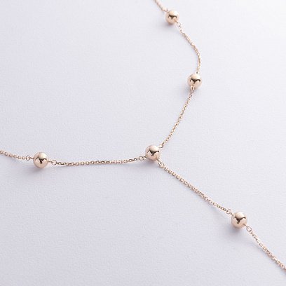 Кольє 2 в 1 "Кульки" у жовтому золоті кол02517 №3