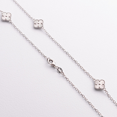 Серебряное колье "Клевер" 181358 №3