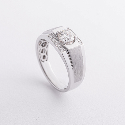 Чоловіча золота печатка з діамантами кб0277 №2