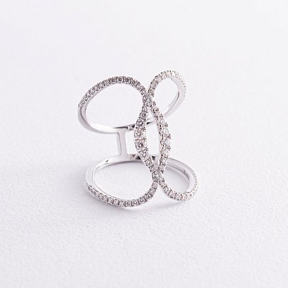 Кольцо в белом золоте с бриллиантами 197550ch