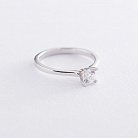 Помолвочное кольцо в белом золоте (куб. цирконий Swarovski) к06316 от ювелирного магазина Оникс - 2