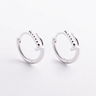 Серебряные серьги - кольца "Гвоздь" 123546 от ювелирного магазина Оникс