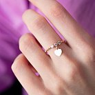 Золотое кольцо "Сердечко" с фианитами к06798 от ювелирного магазина Оникс