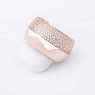 Золота каблучка з фіанітами к04034 от ювелирного магазина Оникс