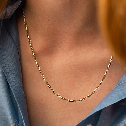 Колье - цепочка в желтом золоте ц00494 №6