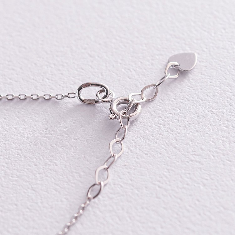 Браслет "Влюбленное сердце" в белом золоте б04469 от ювелирного магазина Оникс - 9