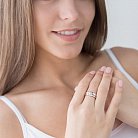 Помолвочное кольцо с фианитами к04240 от ювелирного магазина Оникс - 2