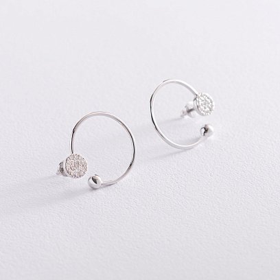 Золоті сережки "Моніка" з діамантами сб0486м №5